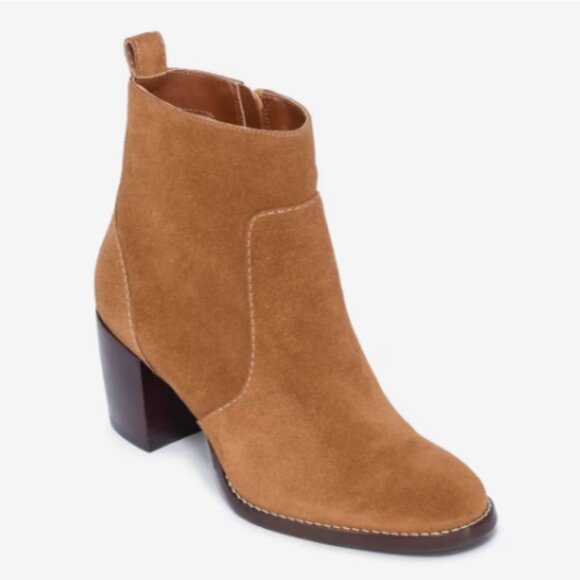 NEW BERNARDO Made In Brazil Suede Norwich Booties in tobacco for women 725 8j4 - Picture 8 of 9